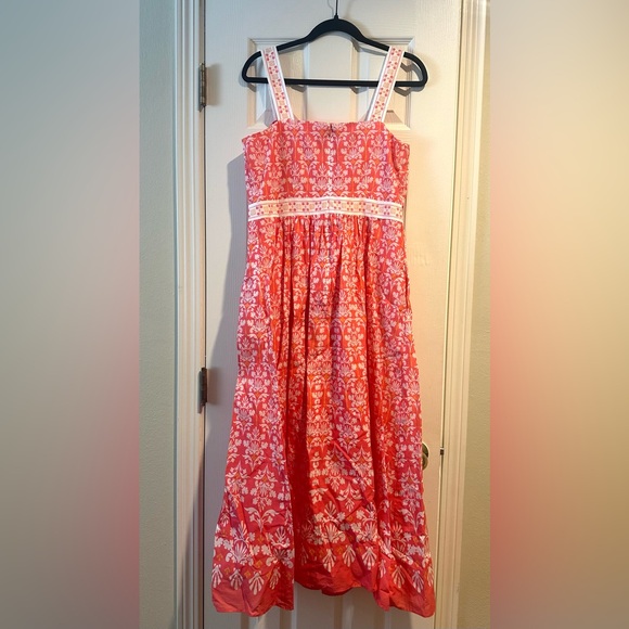 Talbots Voile Fit & Flare Maxi Dress - Damask Bouquet Women’s 8 - Picture 11 of 13